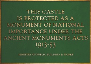 Ancient Monuments Act 1913 plaque
