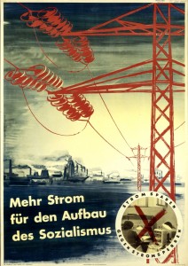 “More electricity for building socialism”, East Germany 1952. Image: Landesarchiv Berlin. 